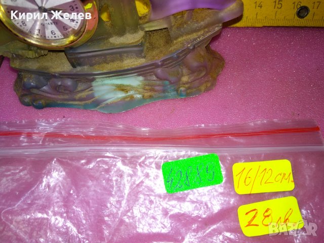 КРАСИВ ФИГУРАЛЕН НАСТОЛЕН КВАРЦОВ ЧАСОВНИК ВЕТРОХОД ПЛАТНОХОД КОРАБ За КОЛЕКЦИЯ ДЕКОР 42889, снимка 10 - Декорация за дома - 44314063