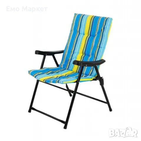 Голям сгъваем къмпинг стол с възглавница – комфорт навсякъде с теб NS3938, снимка 5 - Столове - 49894365