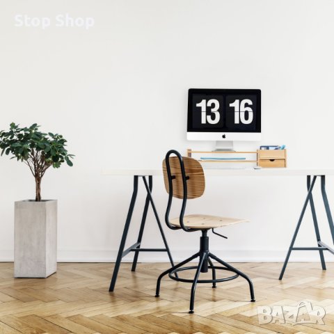 Бамбукова стойка за монитор с място за съхранение офис , снимка 3 - Бюра - 41826195