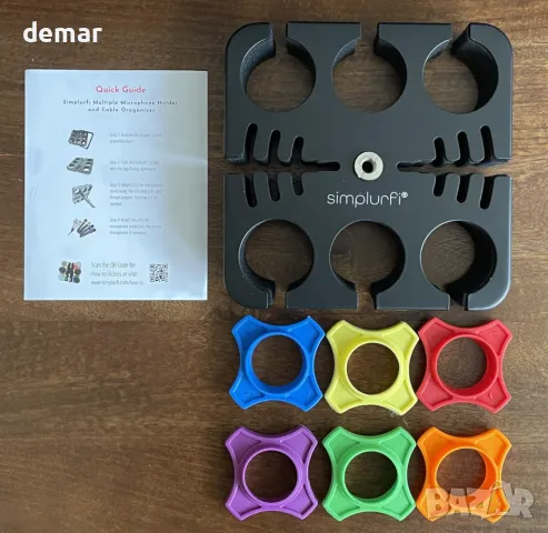 Държач за микрофони, Квадратна приставка за побиране на до 6 микрофона, снимка 7 - Микрофони - 50258415