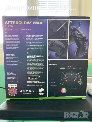 Контролер PDP Afterglow wave black XBOX, снимка 3 - Игри за Xbox - 52186632