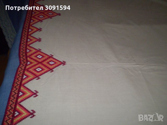 Ретро  ръчно бродирана покривка за маса , снимка 9 - Антикварни и старинни предмети - 34455644