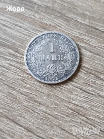 1 марка 1875 година "F" Германия 