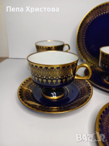 Сервиз за чай от Lichte Fine China, изработен в ГДР. , снимка 4 - Сервизи - 51862972