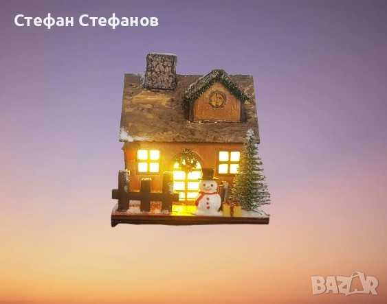Коледна дървена къщичка, снимка 4 - Коледни подаръци - 52242205