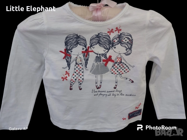 Блузка с дълъг еъкав за 3-4 год мом"3 girls",колекция"Famous",Англия/нова
