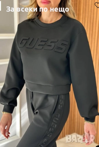 Guess Дамски Спортен Комплект🔝Дамски Спортен Екип Гес - Черен Или Розов Код A1040, снимка 2 - Спортни екипи - 52172716