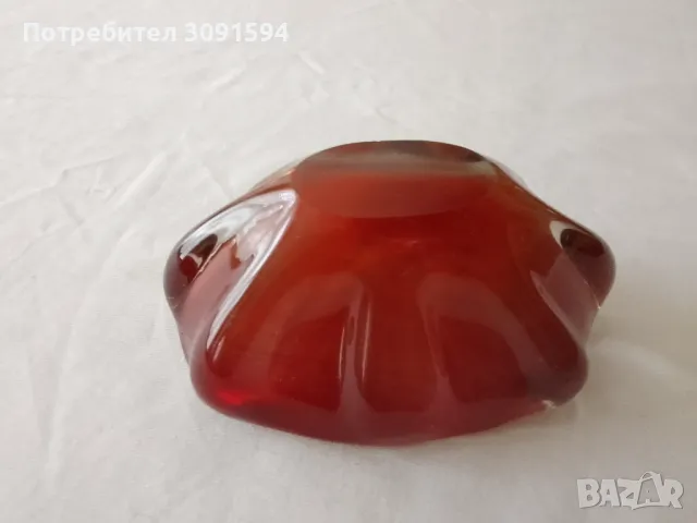 Мурано Кристално Стъкло Пепелник, снимка 3 - Други ценни предмети - 48225087