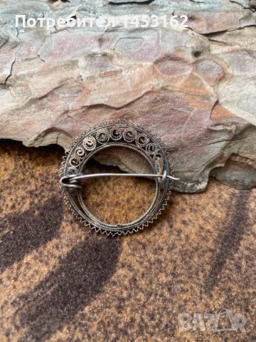 Старинна брошка филигран , снимка 2 - Други - 41499401