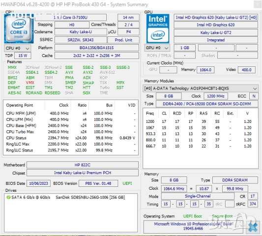 +Гаранция! Лаптоп hp ProBook 430 G4 Intel Core i3-7100U / 8GB RAM / 256GB SSD, снимка 11 - Лаптопи за работа - 52534578