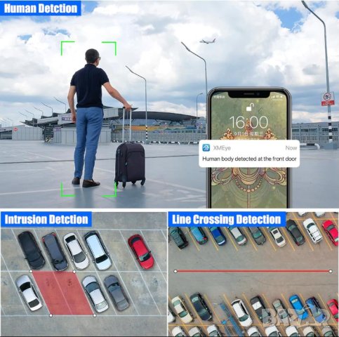 FHD 4K Ultra HD ONVIF P2P H.265+ HEVC 16ch NVR 8MPx IP Камери AI Human Detection Лицево Разпознаване, снимка 4 - IP камери - 39455547