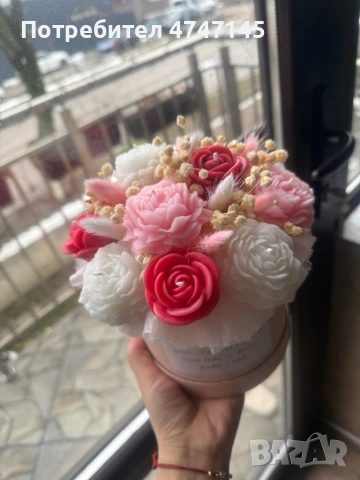 Ръчно изработени соеви свещи под форми на букети цветя и други по ваш избор и идея, снимка 7 - Декорация за дома - 53638656