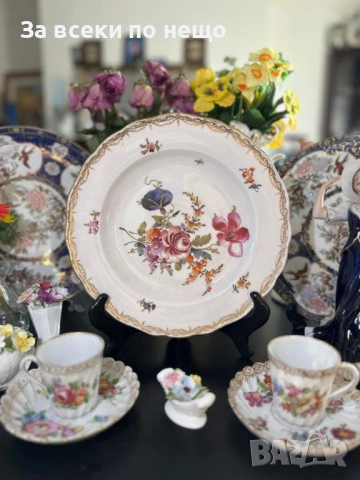 Meissen Germany  забележително плато с производство от 19 век Код P1944, снимка 12 - Други ценни предмети - 53731978