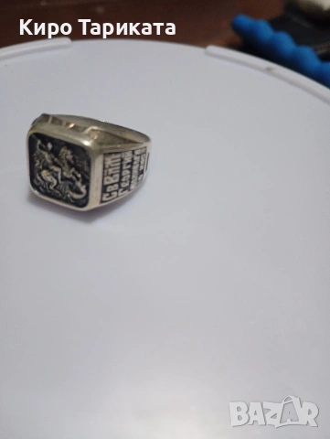 сребърен пръстен Св Георги , снимка 2 - Пръстени - 53102446