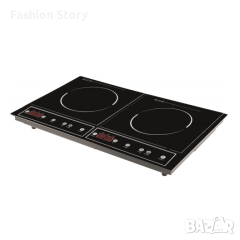 Двоен индукционен котлон Royalty Line RL-DIP4000.2 - 1400W+2000W, 80°C- 270°C, Кристална плоча, Тайм, снимка 3 - Котлони - 51913433