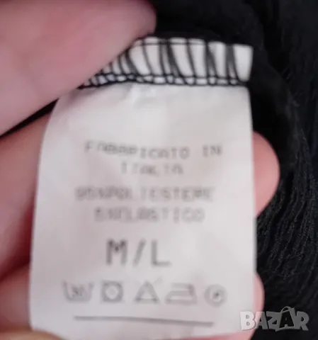 Черен топ с бродерия, снимка 6 - Блузи с дълъг ръкав и пуловери - 49986944