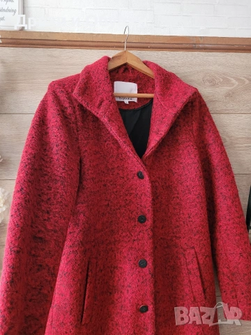 Червено палто вълна, снимка 7 - Палта, манта - 52168421