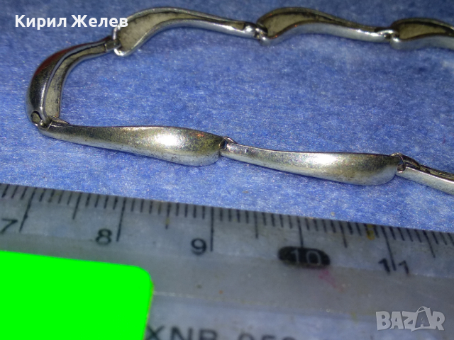 ЕЛЕГАНТНА СРЕБЪРНА ГРИВНА СРЕБРО 925 с БЯЛА ПОЗЛАТА ДИЗАЙНЕРСКО АРТ БИЖУ 43193, снимка 15 - Гривни - 44723552