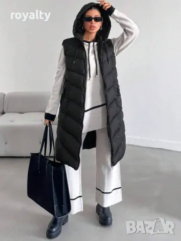 Дълъг дамски елек със силиконова вата Различни цветове , снимка 5 - Елеци - 49269295