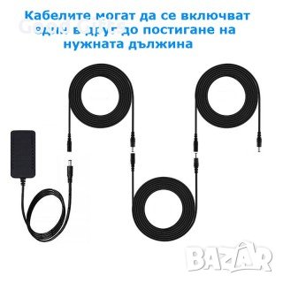 Стандартен удължителен кабел за захранващ адаптер 12V, снимка 4 - Друга електроника - 39306680