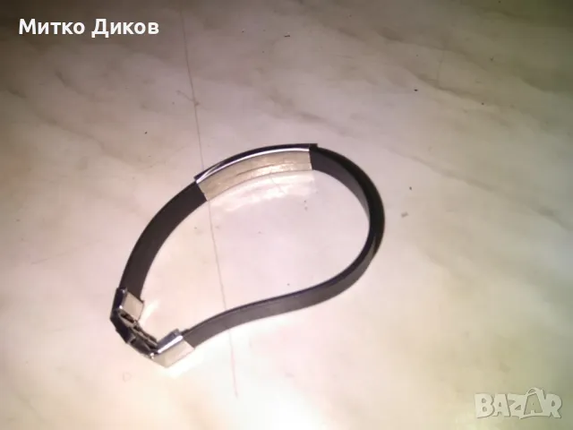 Верижка гривна нова кръст кожа  и метал станлес стийл стомана, снимка 4 - Гривни - 48299425