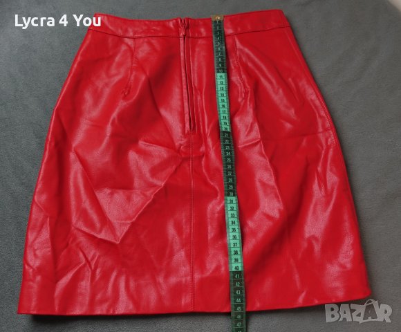 Orsay XS/S (EU 34) ярко червена кожена пола, снимка 11 - Поли - 44446952