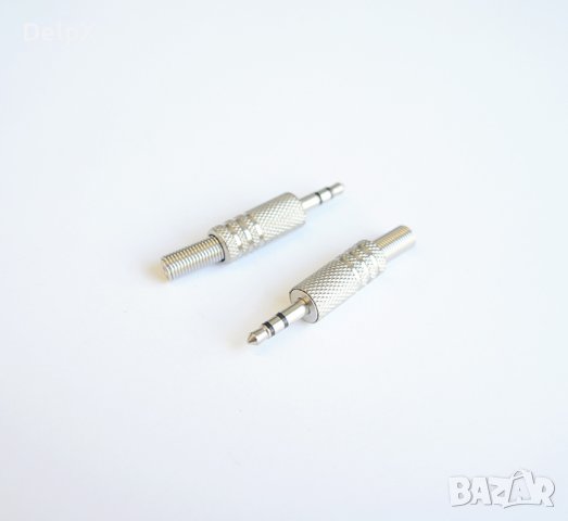 Букса за кабел метална STEREO 3,5mm JACK(м), снимка 1 - Други - 42603140
