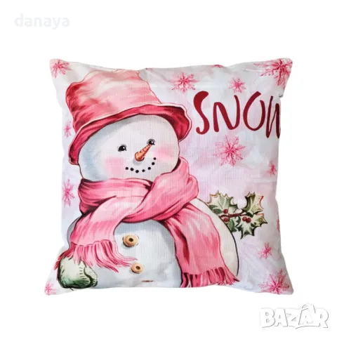 547 Коледна декоративна калъфка за възглавница Дядо Коледа 43x43cm, снимка 7 - Спално бельо - 23106501