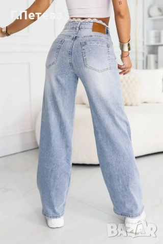 ❌Дънки с дантела и камъчета 