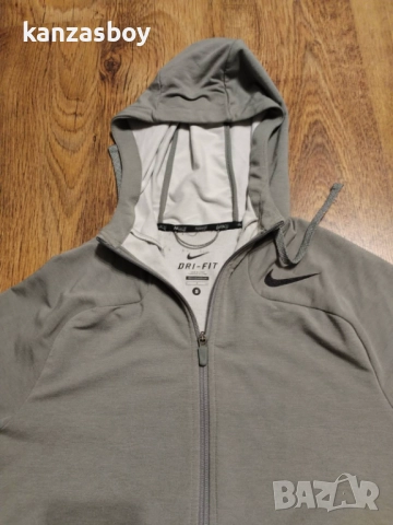 Nike Dri Fit Touch Training FZ Hoodie Fleece - страхотно мъжко горнище С, снимка 2 - Спортни дрехи, екипи - 52868949