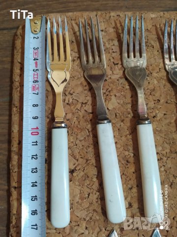 Английски посребрени прибори за риба или десерт, снимка 8 - Прибори за хранене, готвене и сервиране - 34178678