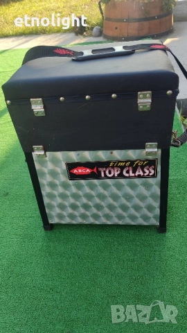 Професионален рибарски стол куфар с отделения и дръжка 