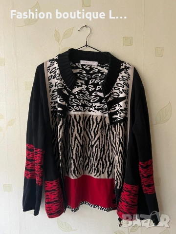 Уникална жилетка с цип L размер с животински принт ❤️🖤, снимка 5 - Жилетки - 53175986