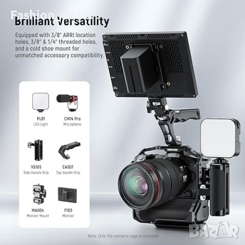 Нова NEEWER Камера Клетка за Canon EOS R5/R6, DJI Съвместимост, Arca Type, снимка 8 - Чанти, стативи, аксесоари - 42605670