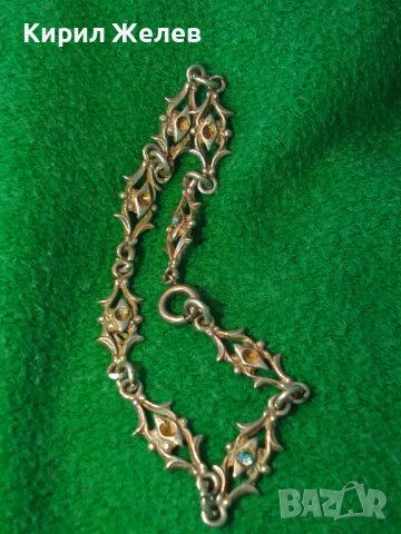 СТАРА ФЛОРАЛНА АЖУРНА АРТ НУВО СРЕБЪРНА ГРИВНА СРЕБРО ПРОБА 925 РЪЧНА ИЗРАБОТКА 38491, снимка 2 - Гривни - 41472567