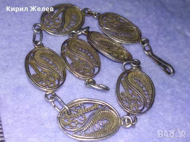 СТАРИННА ФИЛИГРАННА СРЕБЪРНА РЕТРО ГРИВНА ВИСОКА ПРОБА СРЕБРО РЪЧНА МАЙСТОРСКА ИЗРАБОТКА 39908, снимка 8 - Антикварни и старинни предмети - 42612194
