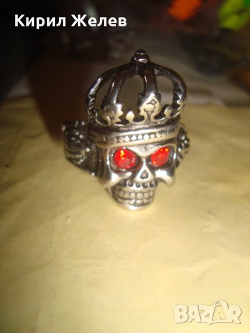 КАРИБСКИ ПИРАТИ - СТОМАНЕН ПИРАТСКИ ПРЪСТЕН с ФАСЕТ - ГРАНАТ КАМЪНИ НЕРЪЖДАЕМ ЕФЕКТЕН 24988, снимка 10 - Пръстени - 34507846