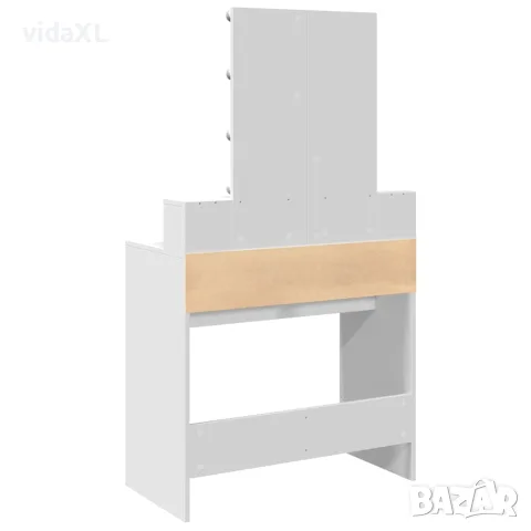 vidaXL Тоалетка с LED, бяла, 80x41x144,5 см, снимка 7 - Тоалетки - 56148137