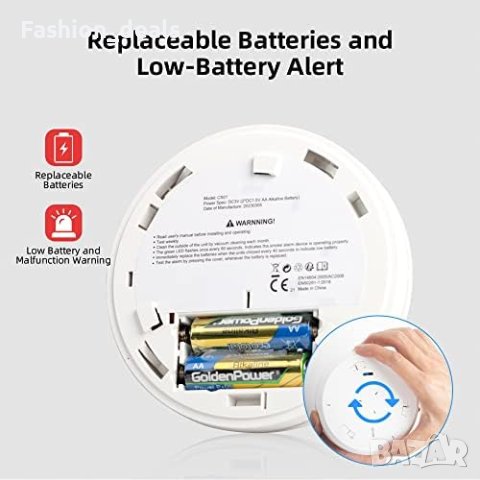 Нов Комбиниран детектор за дим и въглероден оксид 2 в 1/Аларма за пожар Дом, снимка 6 - Други стоки за дома - 41260709