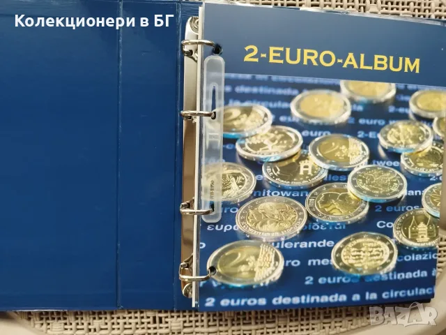 ЧИСТО НОВ ЛУКСОЗЕН АЛБУМ ЗА МОНЕТИ ОТ 2 ЕВРО /виж описанието/, снимка 2 - Нумизматика и бонистика - 55848311