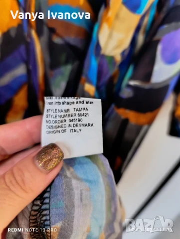 Шарена рокля 30% коприна, снимка 10 - Рокли - 51319042