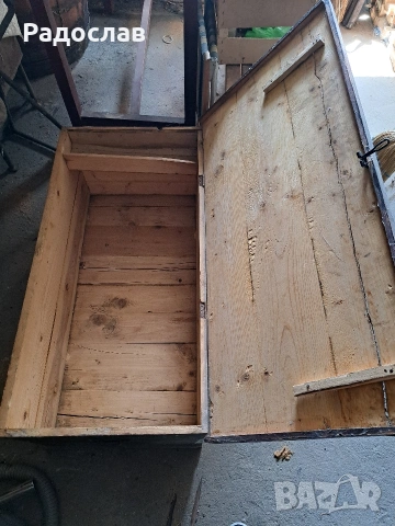 Стар дървен сандък, снимка 3 - Антикварни и старинни предмети - 53169123