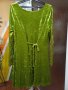 Плюшена жълтозелена ярка туника. Размер: L, XL., снимка 2