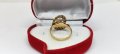 Златен пръстен с люспи от брилянт-3,61гр/18кр, снимка 6