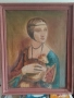 Дамата с хермелина маслена картина платно , снимка 1
