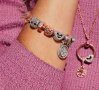 Сребърнен талисман Пандора Pandora Snake Chain Pattern Open Heart, снимка 2
