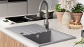 Кухненска мивка от Гранит модел Милано 780 x 500 mm - Сив, снимка 7