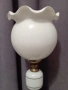 Красива старинна лампа с бял стъклен абажур, снимка 4
