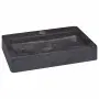 vidaXL Стенна мивка черна 38x24x6,5 см мрамор, снимка 1
