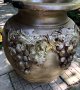 Керамична ваза с лозарски мотиви, голяма, снимка 2